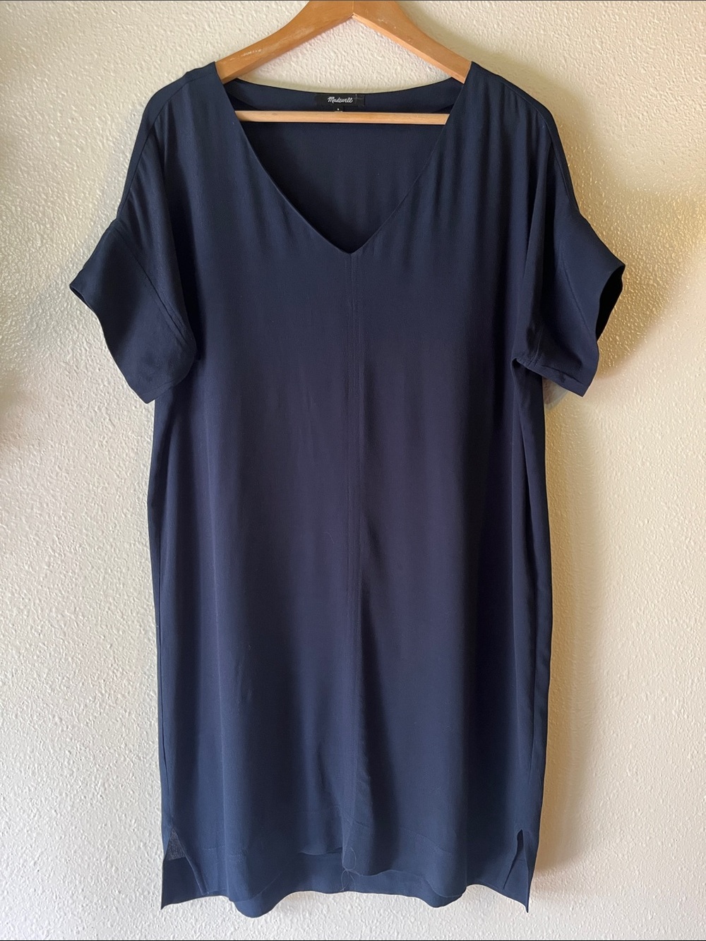 Madewell Navy Blue Light and Loose Shift Dress 100% Viscose S